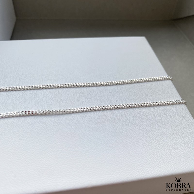 "Clinton" 2mm panzer halskde i sterling slv til herre