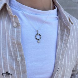 "Dean" Sterling silver necklace with male sign