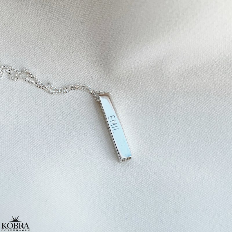 Paisley" slv halskde med din gravering