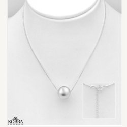 "Ghita" slv halskde med slvkugle