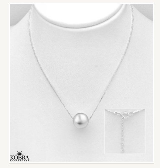 "Ghita" slv halskde med slvkugle