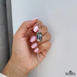 "Heather" Dogtag i slv med gravering