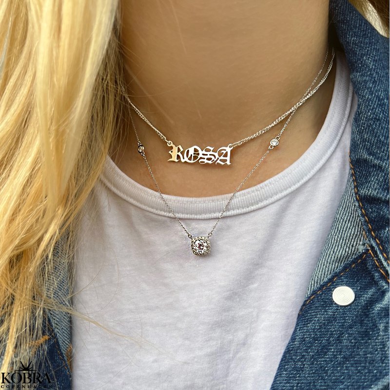 "Bronx" navnehalskde i slv inklusiv 2 mm. panzerkde