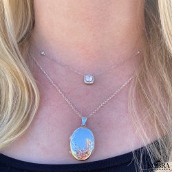 "Ophelia" slv medaljon med med personlig gravering