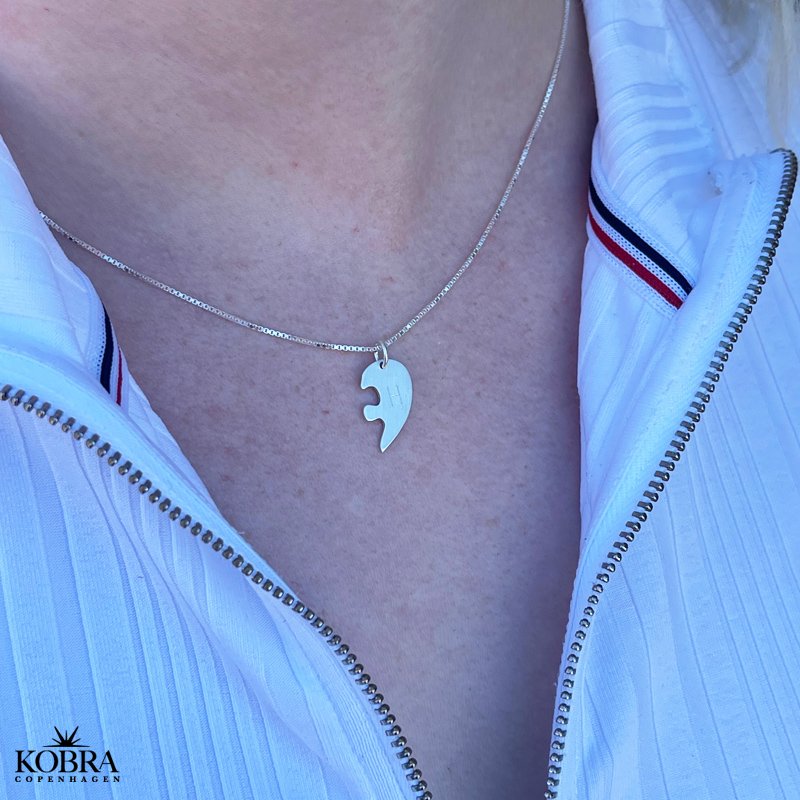 "Friends forever" veninde puslespils halskde i slv