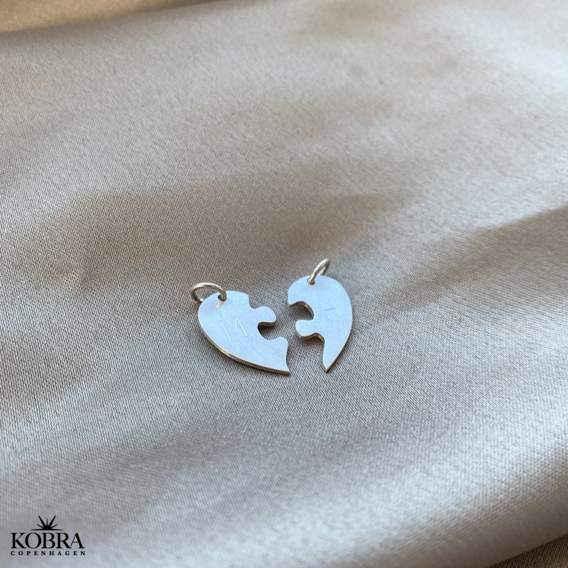 "Friends forever" veninde puslespils halskde i slv