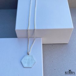 "Ryan" slv halskde til mnd inkl. gravering samt panzerkde