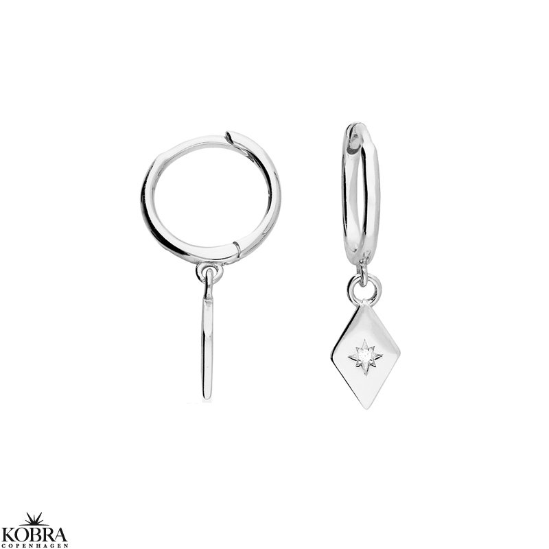 "Harlekin" slv reringe med sten