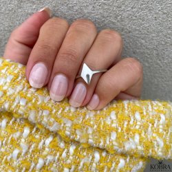 "Harlekin" ring i slv, med personlig gravering