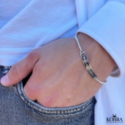 "Liverpool" slv herrearmbnd med 4 mm panzer kde inklusiv gravering