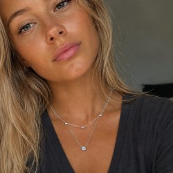 "Liva" silver choker with small hearts
