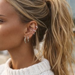 Chunky "Alex" sterling silver earrings