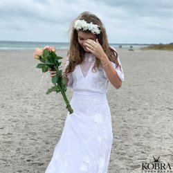 "Karma" smukt slv hjerte med kors og din indgravering