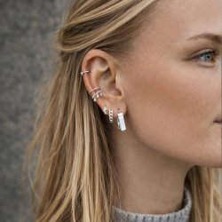 "Sadie" chunky edgy silver earrings