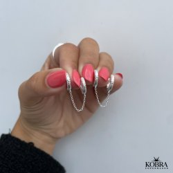 "Levine" Sandblste slv hoops til 2 huller i rerne