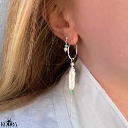 "Melissa" slv restikker med hvide ferskvandsperler