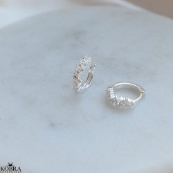  "Mikami" unikke slv hoops med hvide sten (small)