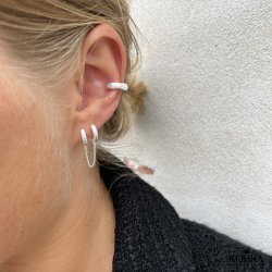 "Levine" sandblst earcuff i slv