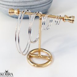 "Cirkeline" store hoops (XL)  i sterling slv