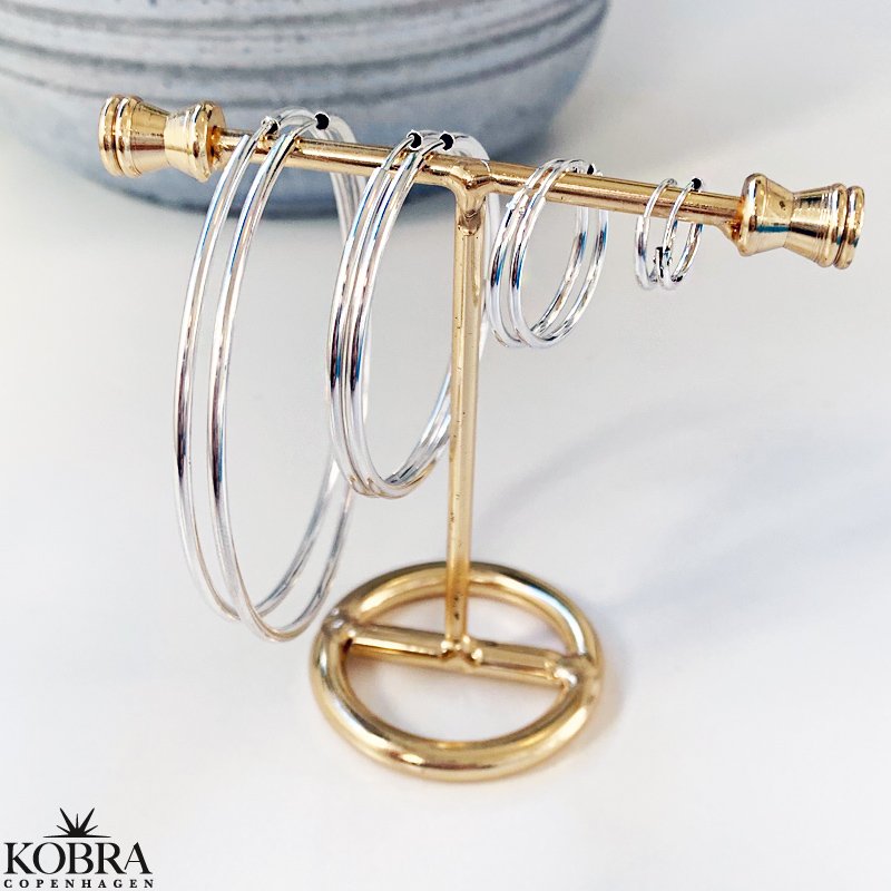 "Cirkeline" guld hoops / creoler (Large)