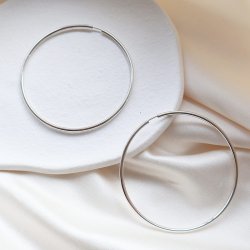 "Cirkeline" hoops (XL) in sterling silver