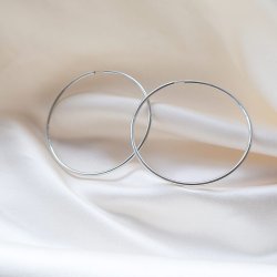 "Cirkeline" hoops (XL) in sterling silver