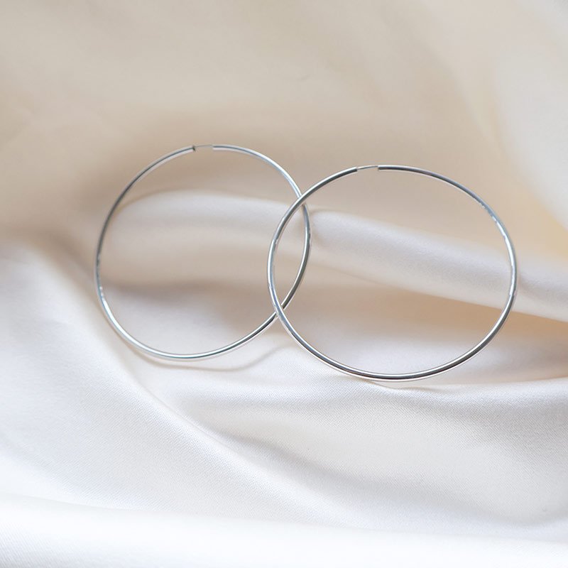 "Cirkeline" hoops (XL) in sterling silver