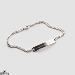 "Liverpool" slv herrearmbnd med 4 mm panzer kde inklusiv gravering