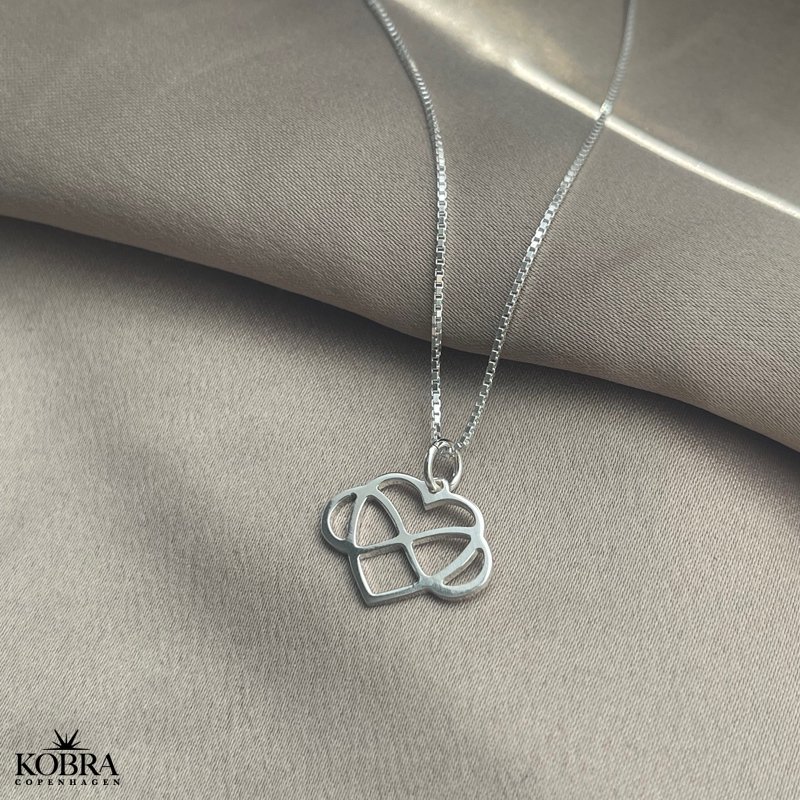 "Infinity Heart" hndlavet slv halskde