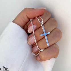 "Promise" small sterling silver cross