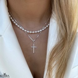 "Promise" small sterling silver cross