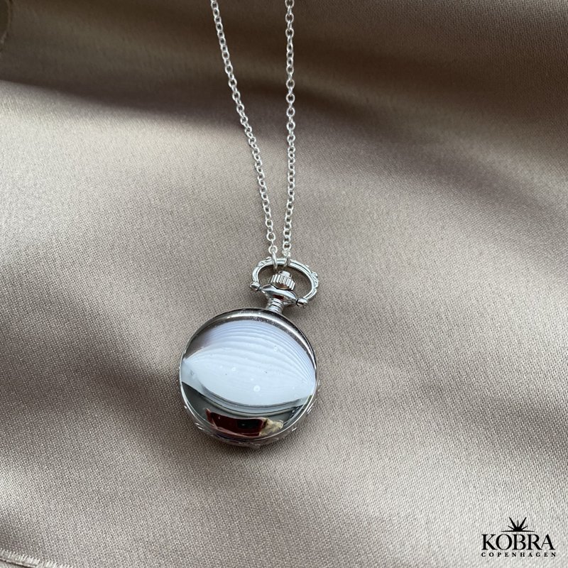 Necklace with small pocket watch, with personal engraving