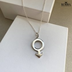 "Dean" Sterling silver necklace with male sign