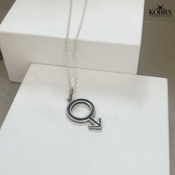 "Dean" Sterling silver necklace with male sign