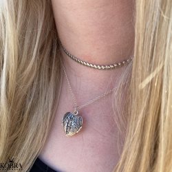 Hjerte slv medaljon "Callie" med plads til 3 billeder