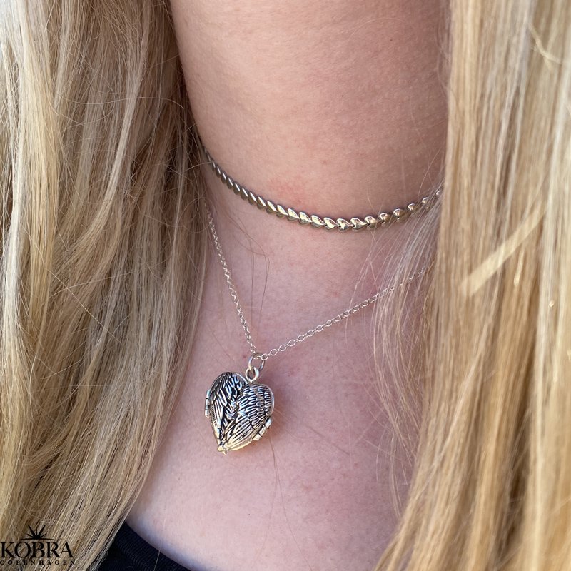 Hjerte slv medaljon "Callie" med plads til 3 billeder