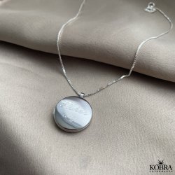 "Ellen" stor rund slv medaljon inklusiv gravering