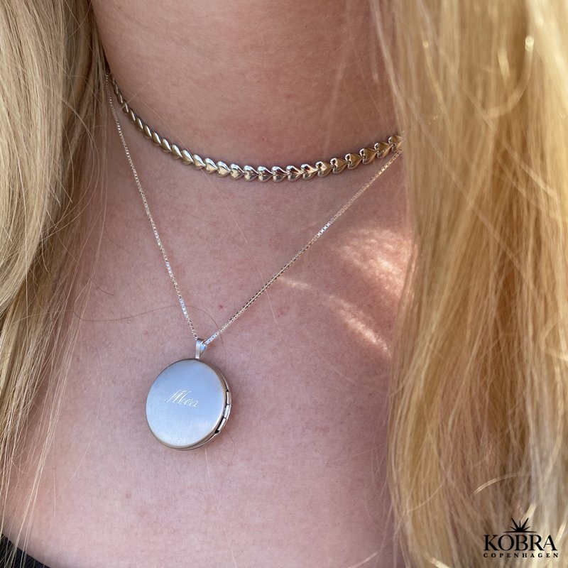 "Ellen" stor rund slv medaljon inklusiv gravering