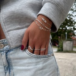 "Esmeralda" snoet ring i sterling s�lv
