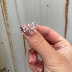 "Soho" ring with name in silver