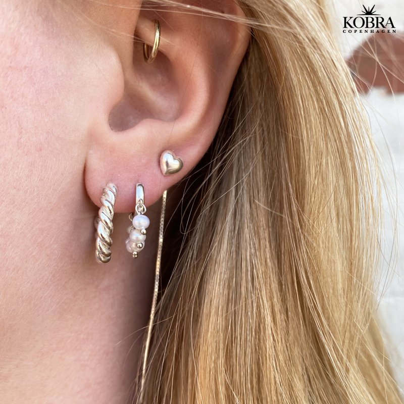 "Zilla" snoet hoops i sterling slv