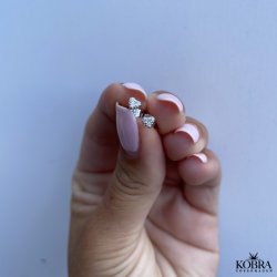 "Embrace" Sm restikker med hjerter og sten i slv