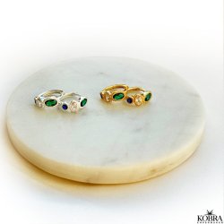 "Martine" slv reringe med sten