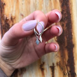 "Harlekin" small earrings with pendants in sterling silver