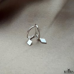 "Harlekin" small earrings with pendants in sterling silver