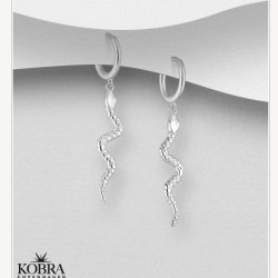 "Catalina" sølv øreringe med slanger