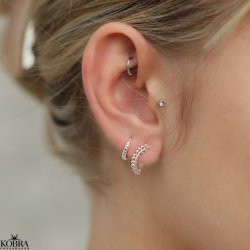 "Tella" sm snoede hoops i slv (small)