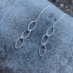 "Willow" slv reringe / retrde med "blade"