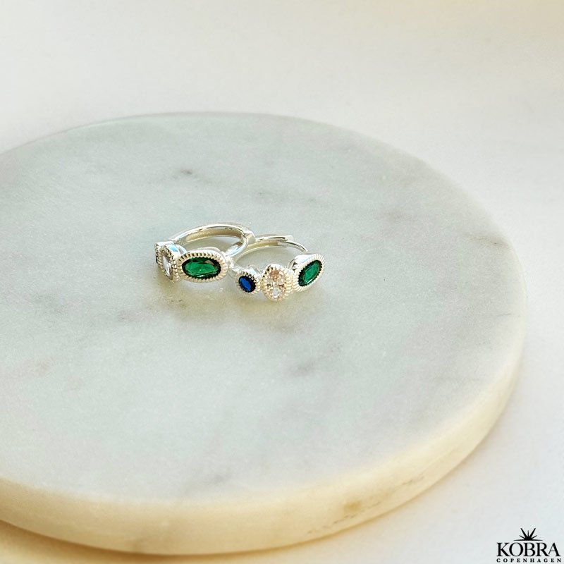 "Martine" slv reringe med sten