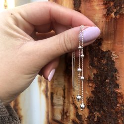 "Helium" slv reringe med slv kugler